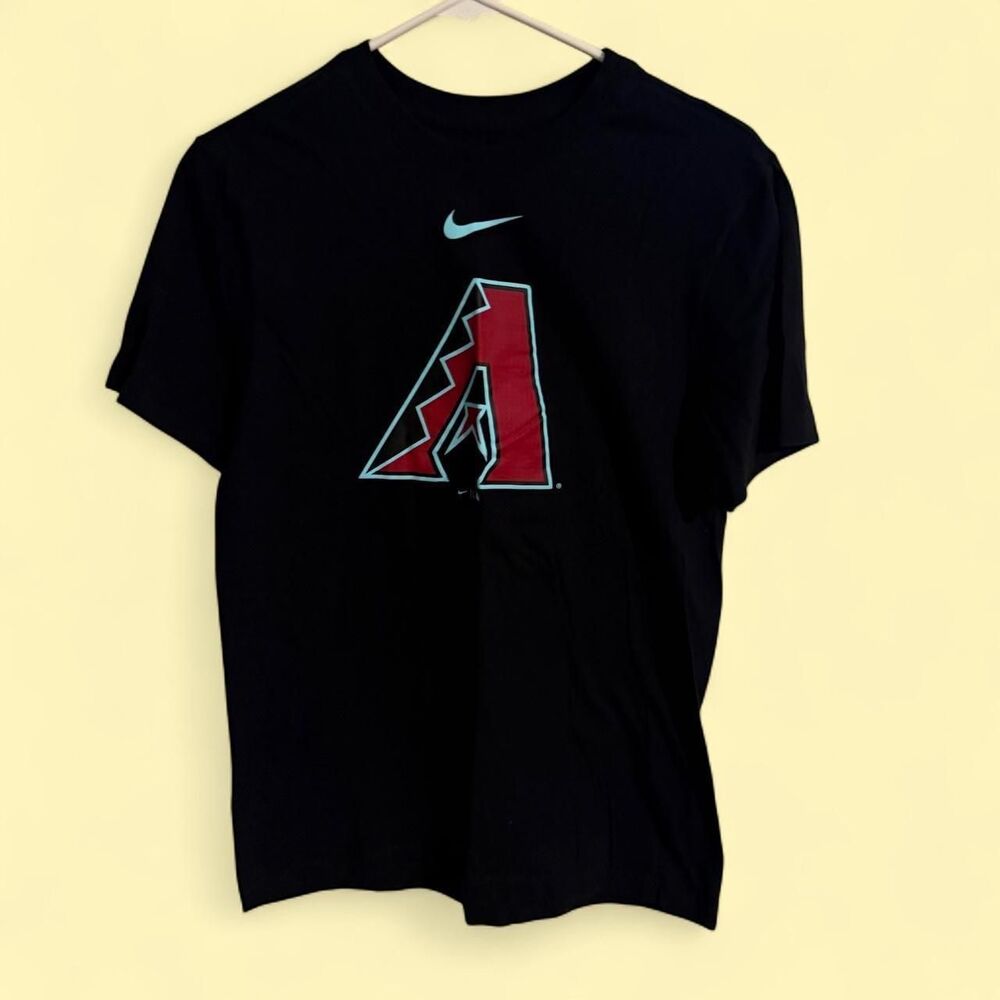 Nike t-shirt men S black Arizona Diamondbacks MLB baseball swoosh graphic tee